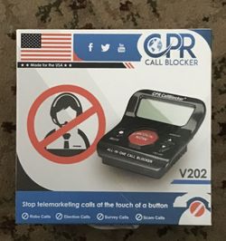 CPR V202 Call Blocker - Block All Robocalls, Political Calls, Scam Calls, Telemarketing Calls, Unwanted Calls On Landline Phones. Block All Nuisance