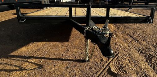 18’ Trailer Flatbed Ramps New Wood Deck New Rims New Tires 