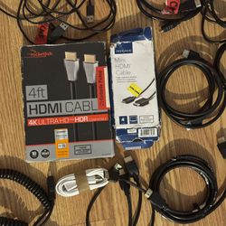 HDMI CABLES + HDMI to HDMI MINI + OTHER CABLES 