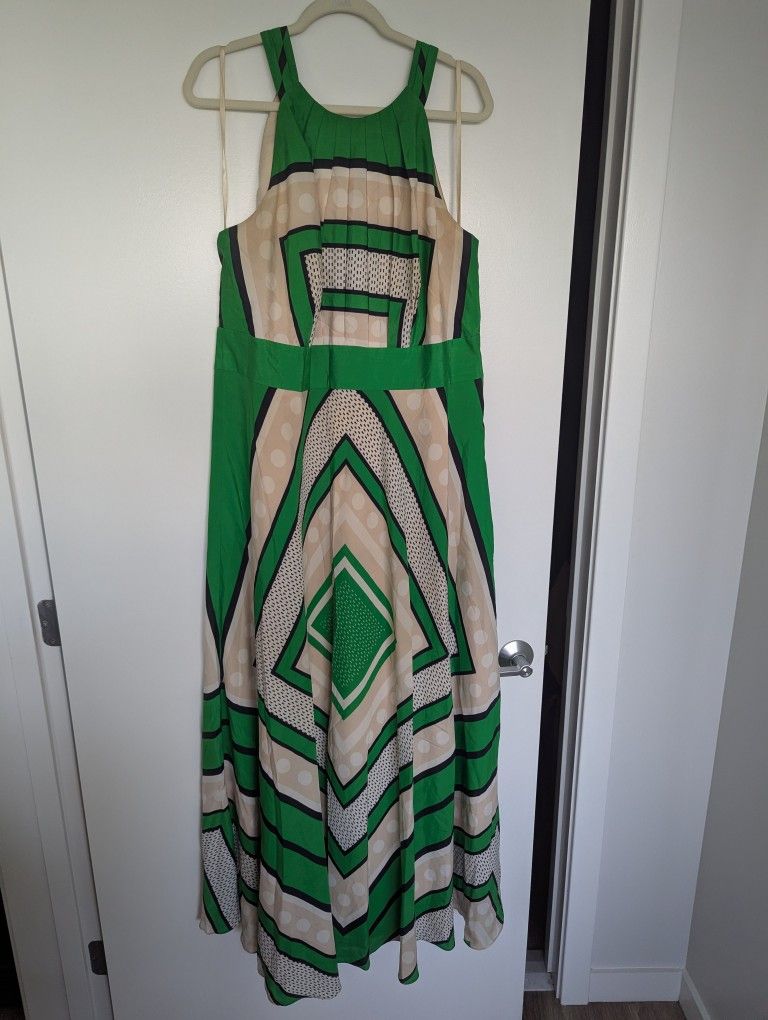 Eliza J - Women's Printed Square Neck Maxi Sundress - Size 18