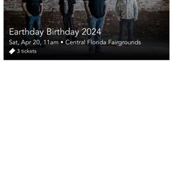 Earthday Birthday Tickets