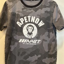 Bape Ape Kids Shirt Camo Size Large Milo Streetwear 