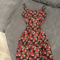 Red Floral Dress 