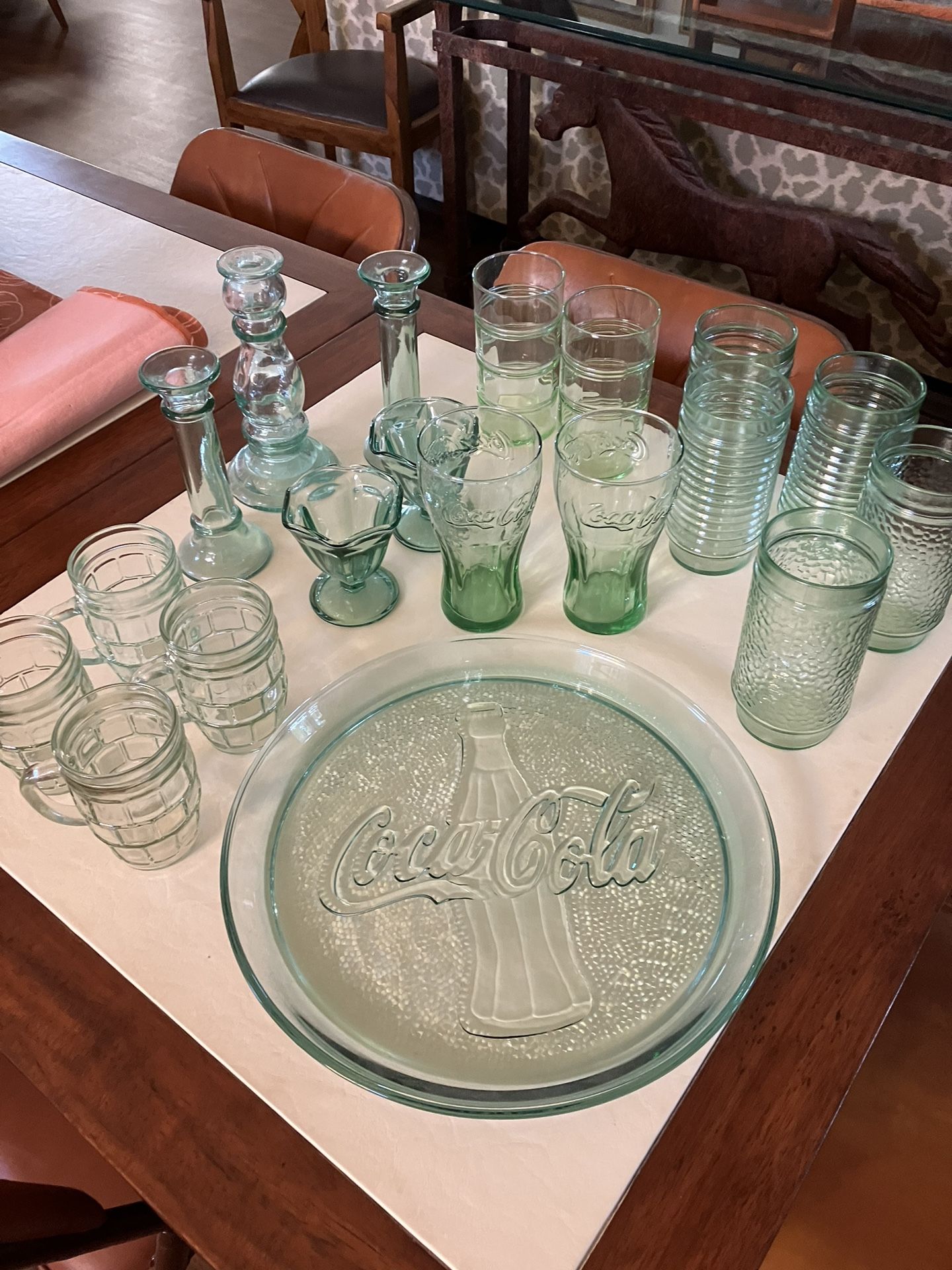 Coke Bottle Green Glass Collection