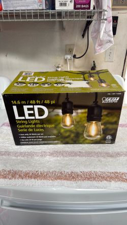 New Feit 48ft Commercial Grade Patio String Lights