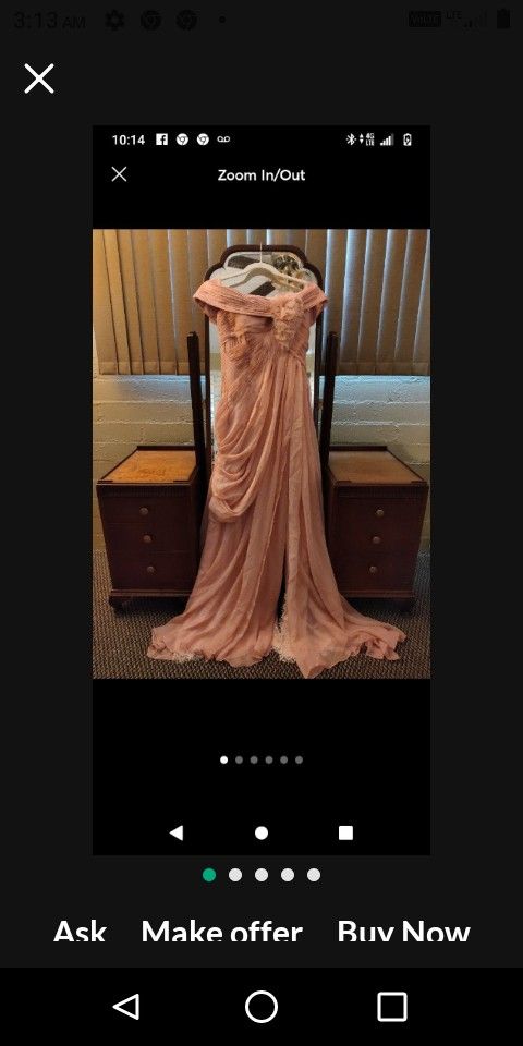 New With Tag Size 6 Blush Wedding Dress