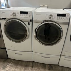 Samsung XL capacity washer and dryer set electric used