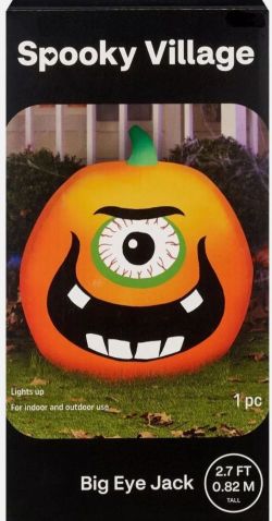 Spooky Village Big Eye Jack Inflatable Pumpkin