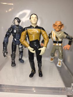 Star Trek The Next Generation Action Figures Set of 3 Vintage