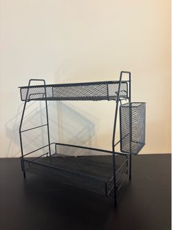 Black Metal Desk Organizer