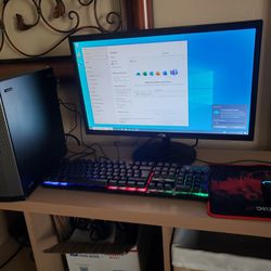 Computer Desktop & 24" Monitor 