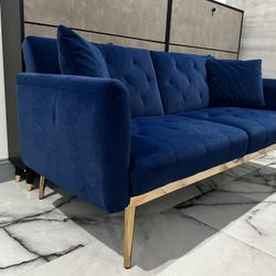 Blue Futon Sofa