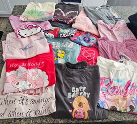 Girls XL (14) Clothing Bundle – 34 Pieces – Cat & Jack, Old Navy & Graphic Tees