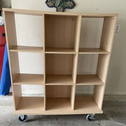 NICE IKEA 9 Cube Storage With Wheels And Side Handle