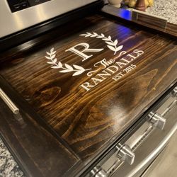 (Veteran Discount) Handcrafted Stove Top Cover / Noodle Board – Personalized