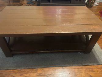 Rustic wood coffee table