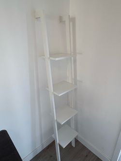 White 4 Tier Ladder Shelves (2x available)