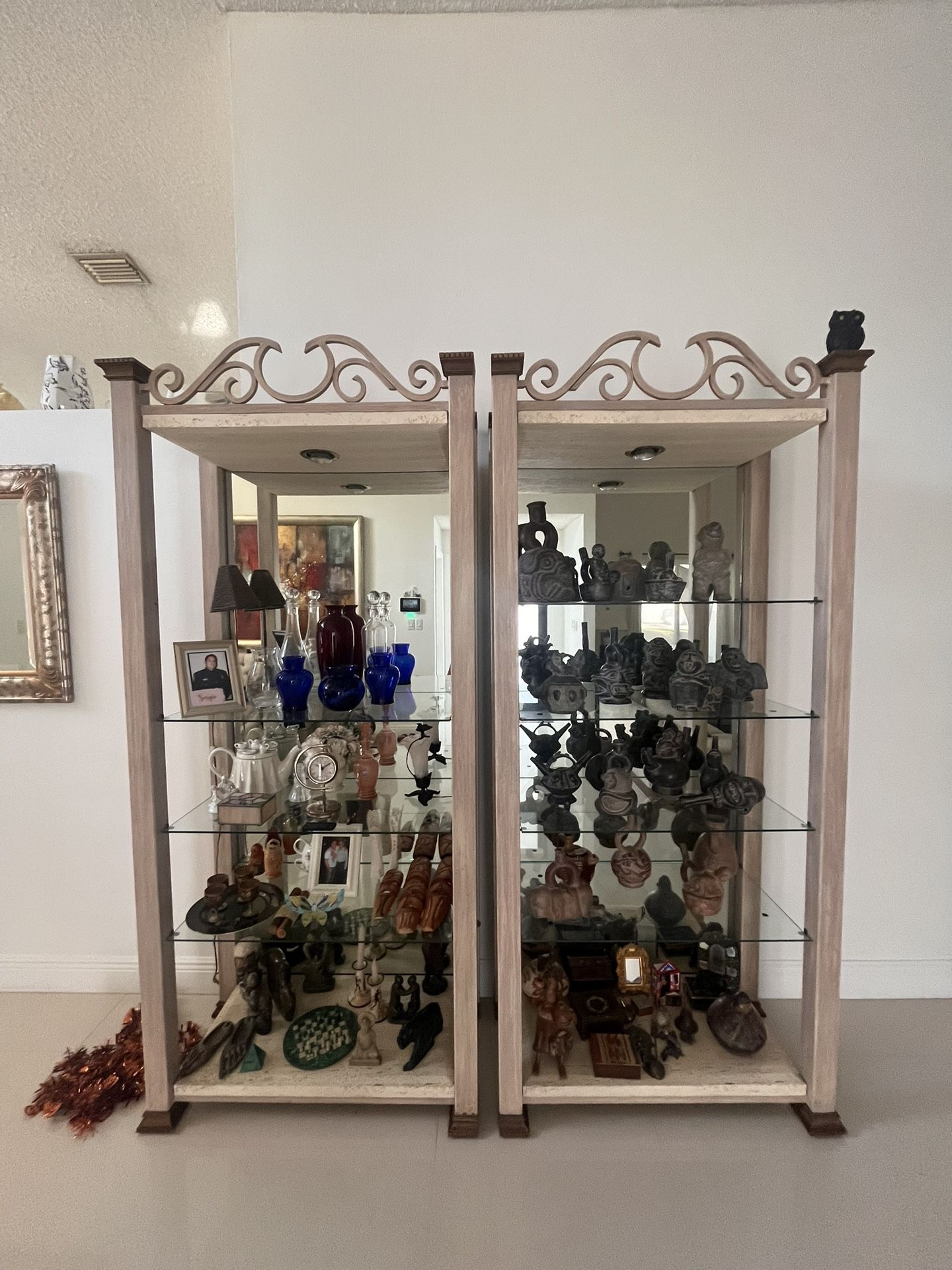 2 cabinets With Shelves