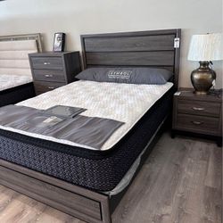 Grey Washed Bedroom Set 3 Pcs NEW Finance Available 