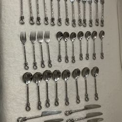 41 piece Hammered twisted flatware serving ware… or best offer