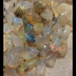 10pcs Natural Ethiopian Fire Opal .3"-.4" Stones 