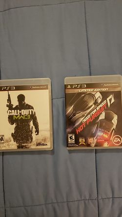 MW3 and need for speed for playstation 3