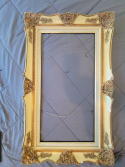 Vintage Frame(Rococo style)GoldGilt/Cream finishes 48"x23"x3"