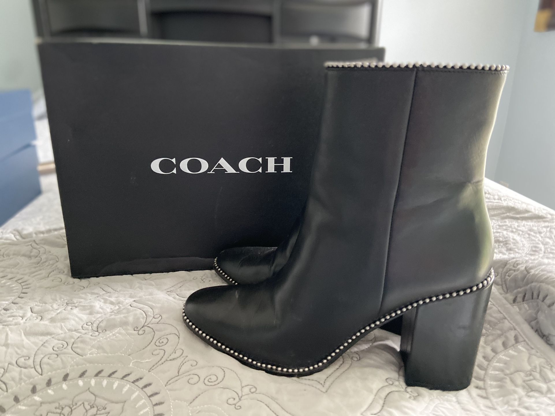 Coach leather boots, size 9