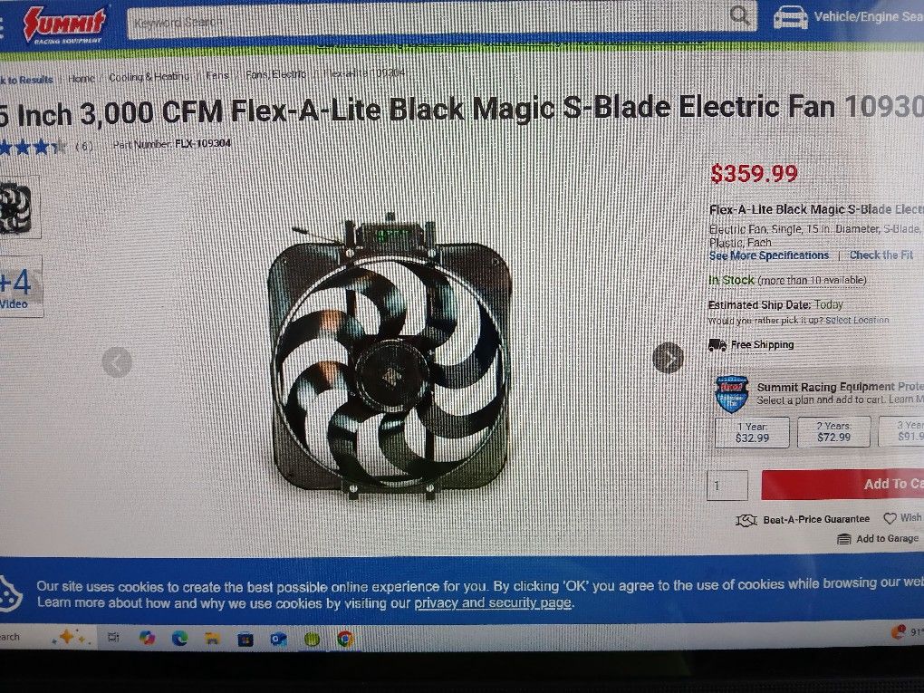 New 15" Engine Cooling Fan.