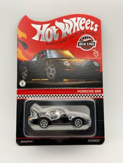 Hot wheels Red Line Club Porsche 959 black Metal Real Riders