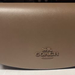 COACH Andrea Shoulder Bag In Smooth Leather/Gold/Dark Stone CT768 NWT