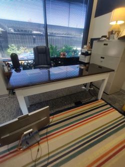 Computer Desk With Glass Top
