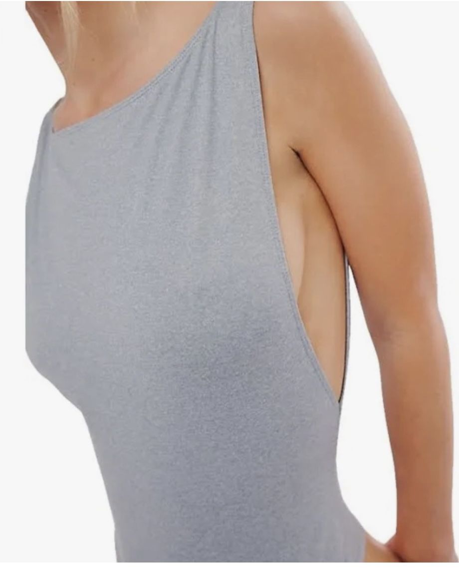 Free People Gray Bodysuit