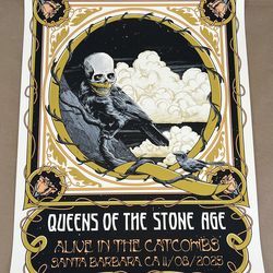 QUEENS OF THE STONE AGE Catacombs Concert Poster 11/8/25 Arlington Theatre Santa Barbara Limited Edition #/250