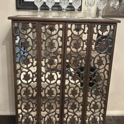 Pier 1 Carved Mirror Cabinet