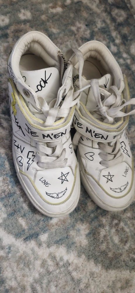 Zadig & Voltaire Women's Mid Flash Graffiti Low Top Sneakers