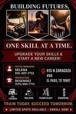 🔥 CAREER TRAINING – CDL • WELDING • COSMETOLOGY – ENROLL NOW!