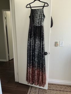 Sequin Ombre Floor-Length Gown size s never used