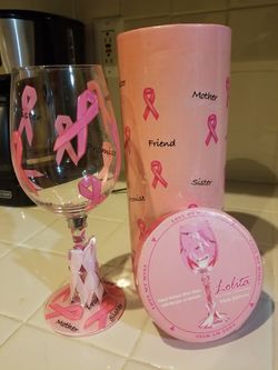 Hand painted wine glass by Lolita