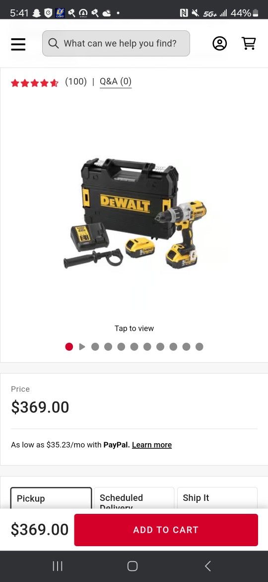 Dewalt 20v Xr Drail With Hard Case And Two Batteries