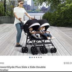 Stroller/ Jeep Powerglyde Side by side stroller/ Jeep/ baby/ kids/ travel/ New