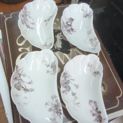 Vintage Set Four French Havilland Bone Dishes 