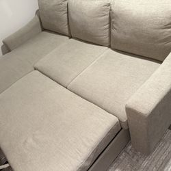 Costco Sleeper Sectional Sofa w/ Storage & Power Outlet – Like New