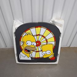 Vintage The Simpsons Electronic Dart Board & Cabinet 2003 Bart & Homer (Working)