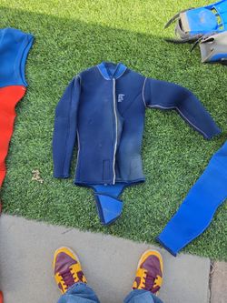 Navy Blue Neoprene Wetsuit Jacket