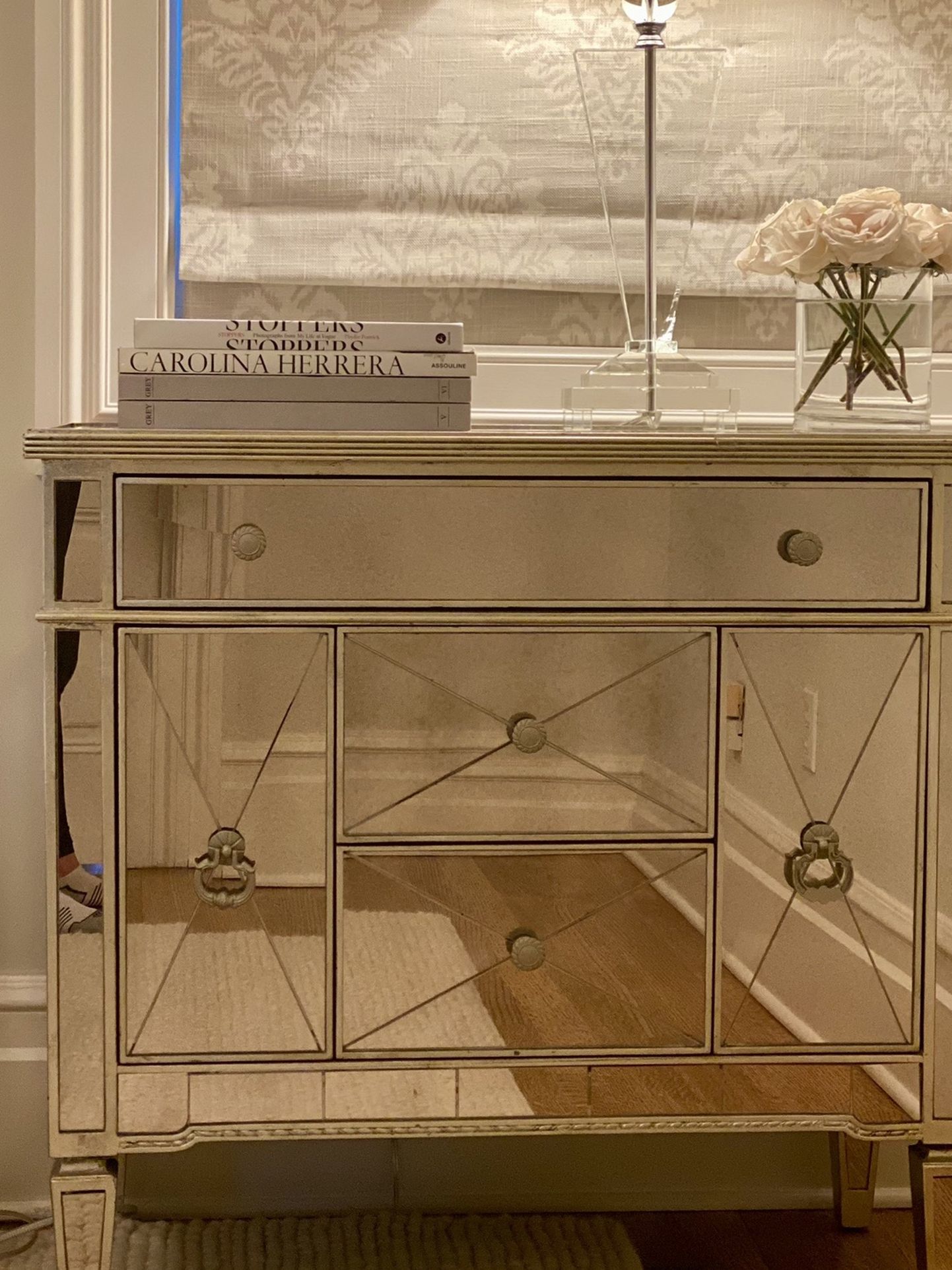 Pair Of Mirrored Chests / Dresser / Nightstand