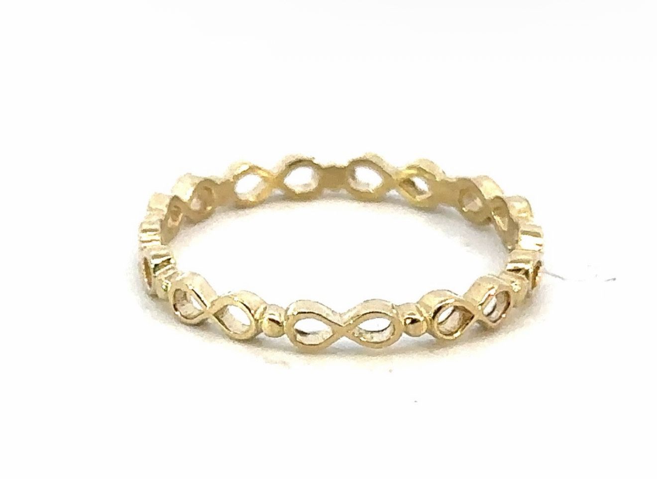 Woman’s Ladies 14k Yellow Gold Eternity Symbol Eternity Band Ring Size 7 GP3118323