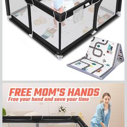 Baby Playpen with Anti-Slip Mat  - West Palmdale 