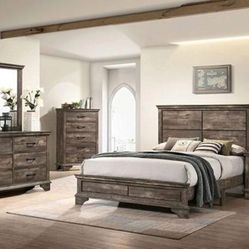 Brand New 4 PCs Bedroom Set Gray