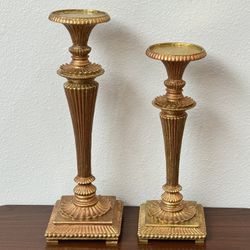 Gold Candle Holder Set